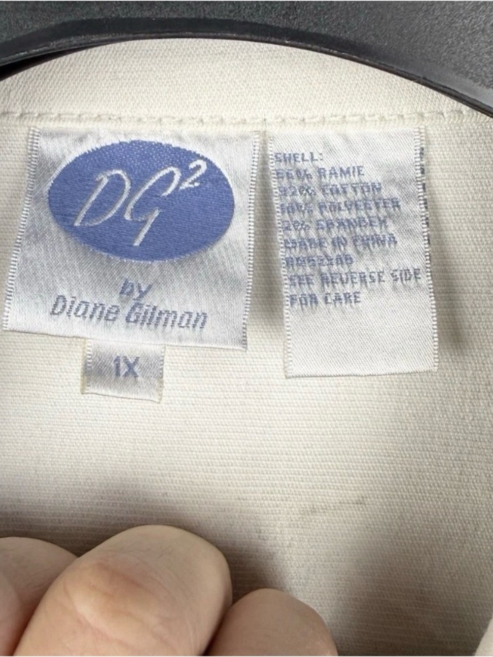 DG2 by Diane Gilman Women's Jacket Sz 1X Floral Embellished Painted Studs - Picture 6 of 10